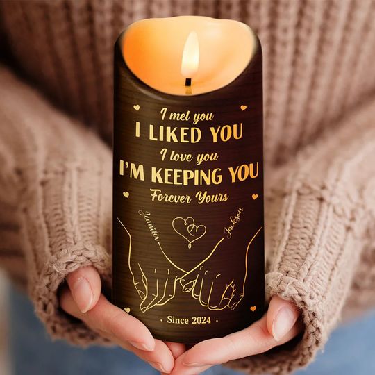 Discover I Met You I Like You Couples - Personalized LED Candle