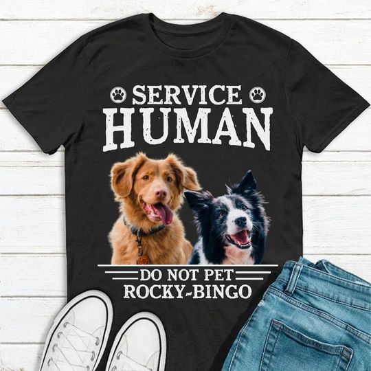 Discover Service Human Personalized Dog Cat Pet Photo Personalized T-Shirt