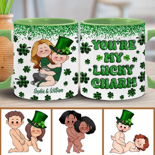 Discover You Are My Lucky Charm - Personalized Couple Accent Mug