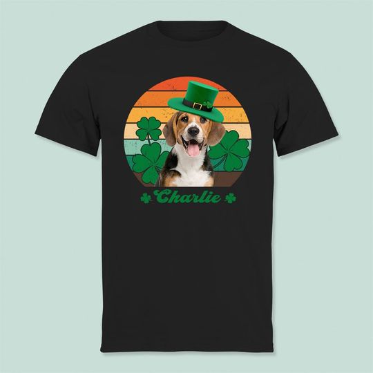 Discover St Patrick Retro Personalized T-Shirt For Dog Cat Lovers