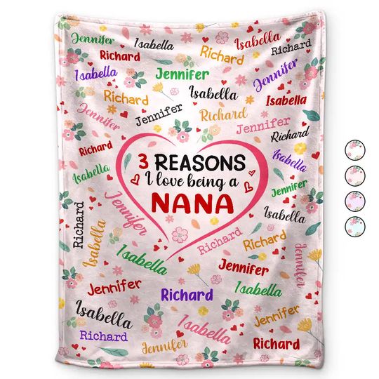 Discover Grandkids Are The Reasons I Love Being A Nana, Grandma - Personalized Blanket
