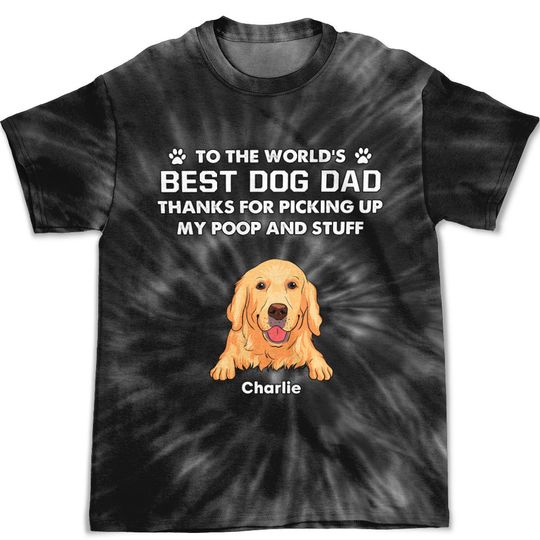 Discover To The World's Best Dog Dad - Personalized 3D T-shirt For Dog Lovers