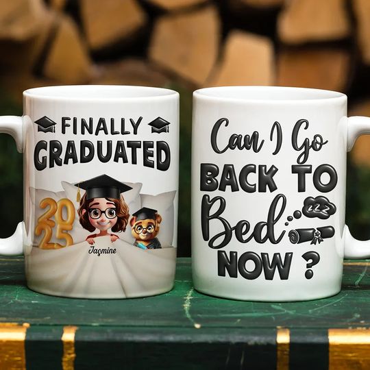 Discover I Graduated! Can I Go Back To Bed Now - Personalized Mug