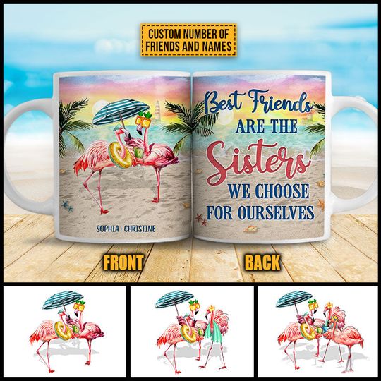 Discover Flamingo Bestie Choose For Ourselves Personalized Mug