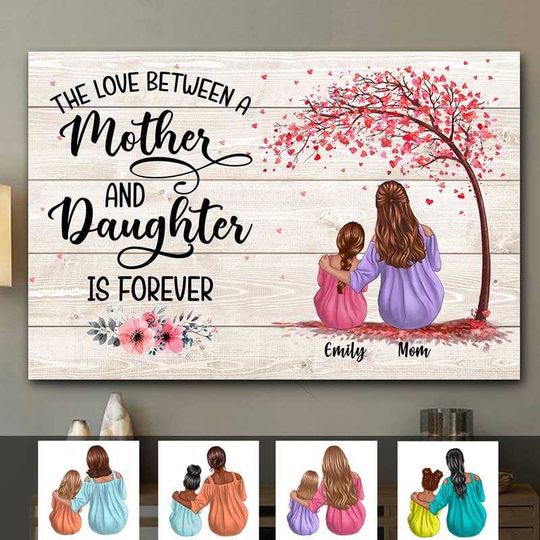 Discover Mother And Little Daughter Personalized Poster