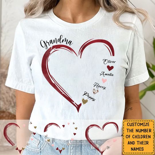 Discover The Best Grandma In The World - Family Personalized Unisex T-shirt - Mother's Day, Gift For Grandma