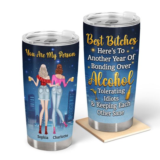 Discover Best Friends Fashion Girls Keeping Each Other Sane - Gift For BFF - Personalized Tumbler