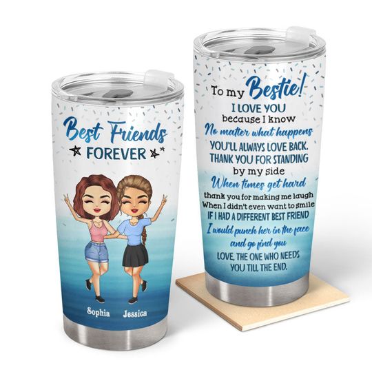 Discover Thank You For Standing By My Side Best Friends - Bestie BFF Gift - Personalized Tumbler