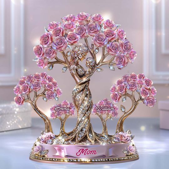 Discover The Love Between Mother And Her Kids - Personalized Mother Shaped Acrylic Plaque
