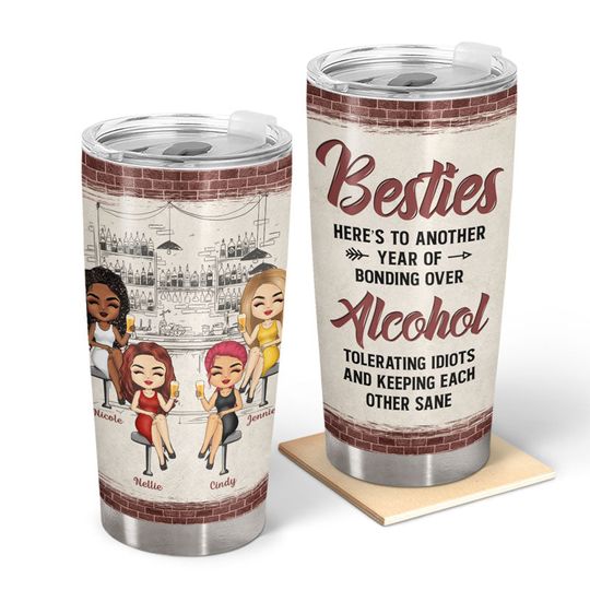 Discover Bestie Brick Here's To Another Year - Personalized Tumbler