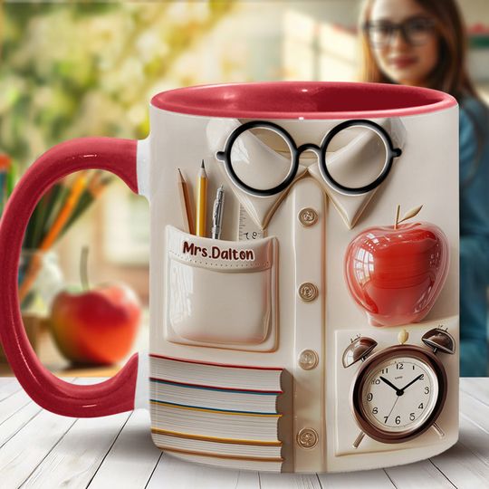 Discover Teachers Who Love Teaching, Teach Children To Love Learning - Personalized Teacher Accent Mug
