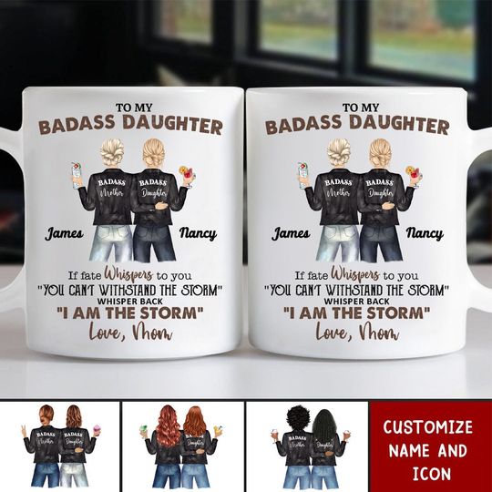 Discover To My Bada** Daughter From Mom - Personalized Mug
