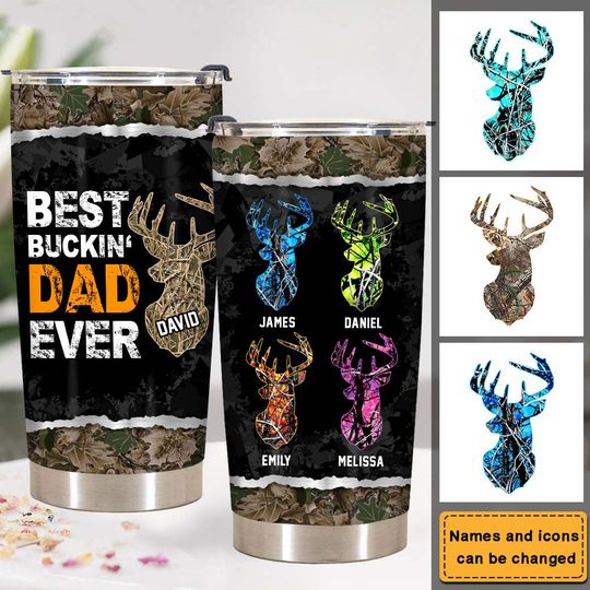Discover Buckin Dad Steel Tumbler