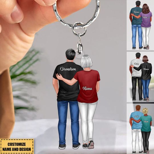 Discover Heartfelt Father's Day Gift For Son, Grandson - Personalized Acrylic Keychain