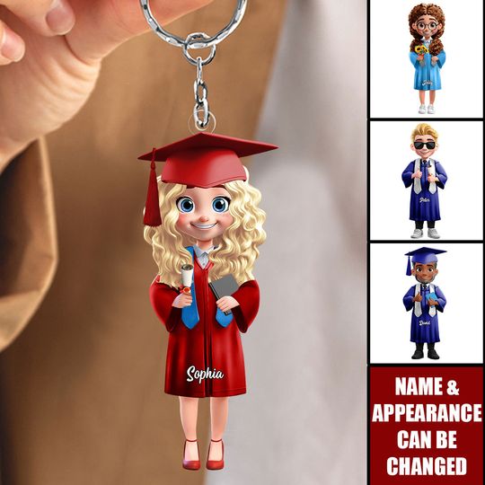 Discover Graduation A Sweet Ending To A New Beginning - Personalized Acrylic keychain