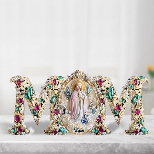 Discover Faithful Mom - Personalized Mother Shaped Acrylic Plaque