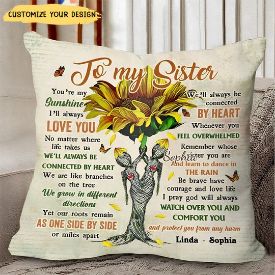 Discover Gift For Friends To My Sister Pillow