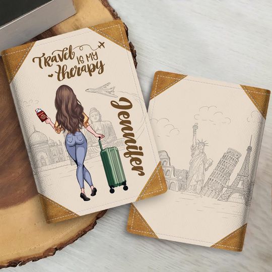 Discover Collect Moments Not Things - Travelling Gift - Personalized Passport Cover