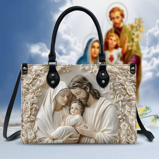 Discover The Holy Family - Christian Leather Bag