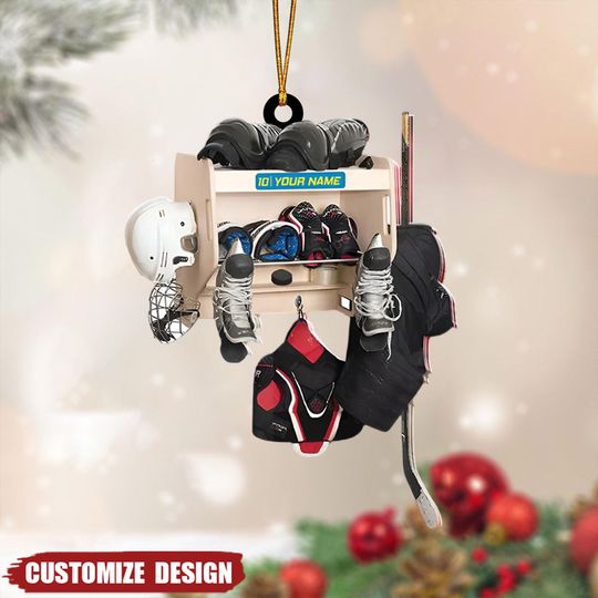 Discover Personalized Hockey Closet Ornament - Gift For Hockey Lover