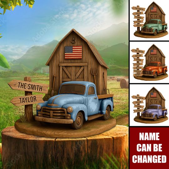 Discover Farm Barn Family Acrylic Plaque - Personalized Gifts For Family