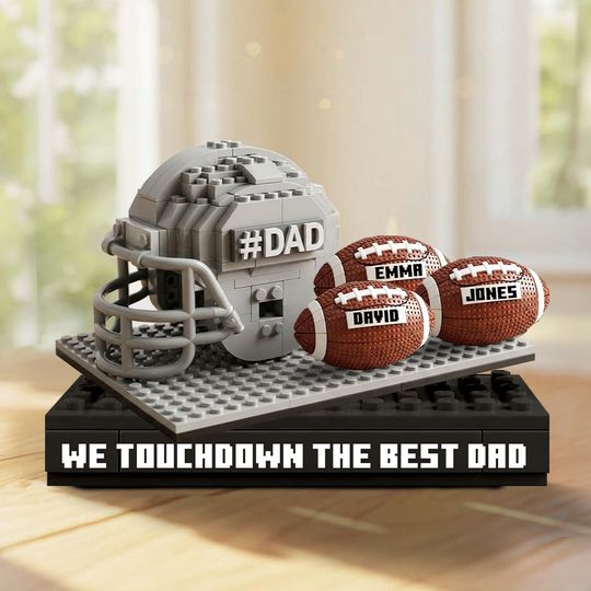 Discover We Touchdown The Best Dad - Personalized Football Custom Shaped Acrylic Plaque