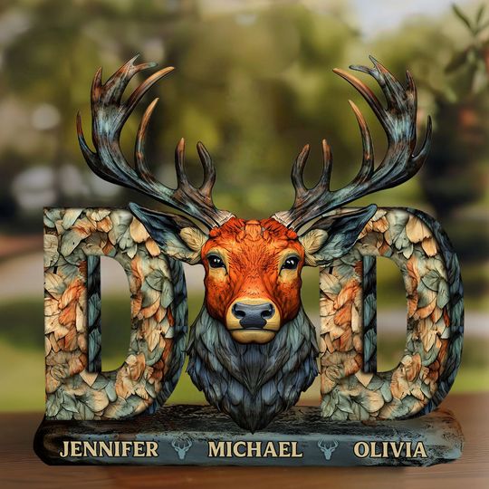 Discover Hunting Dad - Personalized Hunting Custom Shaped Acrylic Plaque