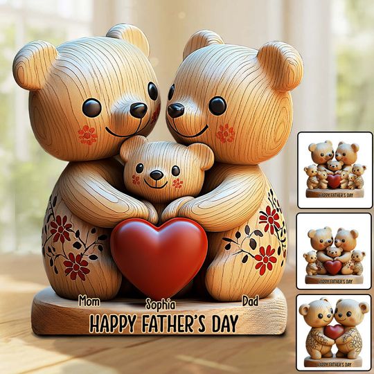 Discover We Love You - Personalized Father Custom Shaped Acrylic Plaque
