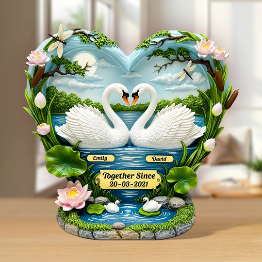 Discover Swan Couple Acrylic Plaque - Personalized Gifts For Couple