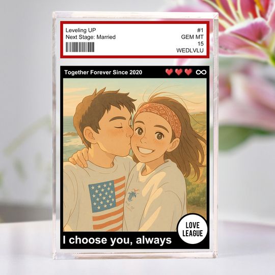 Discover Custom Couples Photo Anime Themed - Personalized Acrylic Photo Plaque