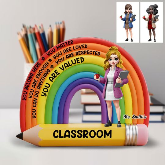 Discover My Classroom You Belong Here - Personalized Teacher Custom Shaped Acrylic Plaque