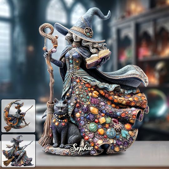 Discover Magical Witch - Personalized Witch Custom Shaped Acrylic Plaque