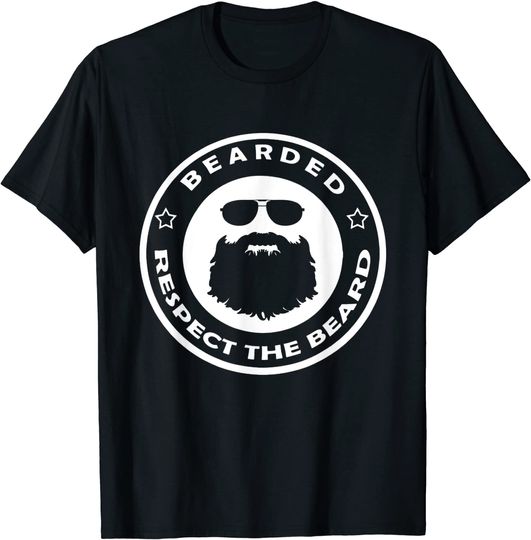Discover Respect The Beard - T-Shirt Camiseta Manga Curta Logotipo Barbearia