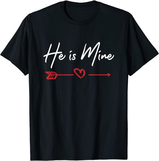 Discover Ele é o Meu T-Shirt Camiseta Manga Curta Para Casal Dia dos Namorados