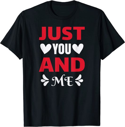Discover Just You And Me T-Shirt Camiseta Manga Curta Para Casal Dia dos Namorados