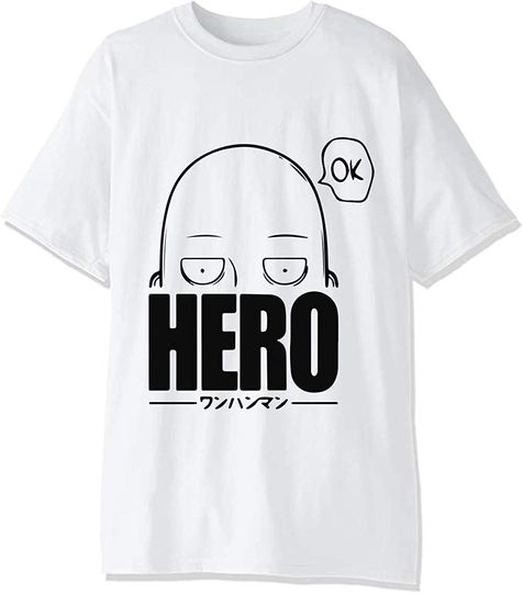 Discover T-Shirt Camiseta Manga Curta Homem Mulher Criança Saitama OK