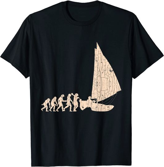 Discover Barco de Evolução da Vela Capitão do Mar  T-Shirt Desenho Barco