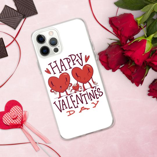 Discover Happy Valentine's Day Capa Para Iphone 6/ 6s/ 7/ 7 Plus/ 8/ 8 Plus/ X/ Xr/ 11/ 11 Pro/ 11 Pro Max/ 12 Pro/ 12 Pro Max/ 12 Mini/ 13/13 Pro/ 13 Pro Max/ 13 Mini Corações De Amor