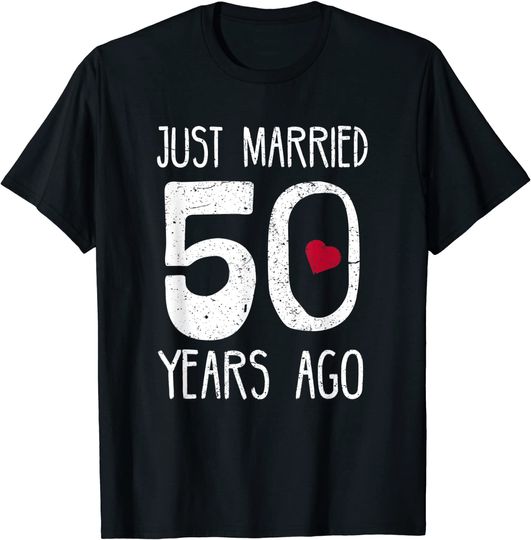 Presente de Aniversário de 50 Anos de Casamento | T-Shirt Camiseta Manga Curta para Homem e Mulher
