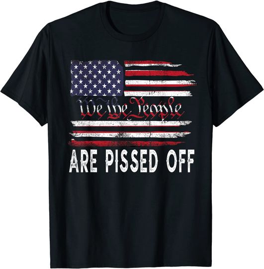 Discover T-shirt para Homem e Mulher We the People Are Pissed Off Vintage