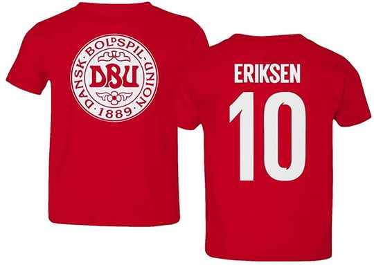 Discover European Soccer 2021 Denmark #10 Christian Eriksen T-Shirt
