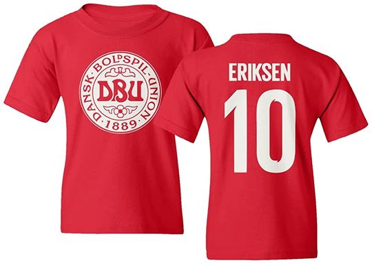 Discover European Soccer 2021 Denmark #10 Christian Eriksen Youth T-Shirt