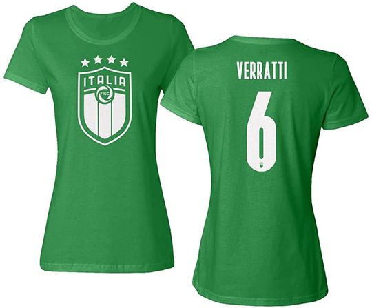 Discover Euro Soccer 2020 Italy #6 Marco VERRATTI Crewneck T-Shirt