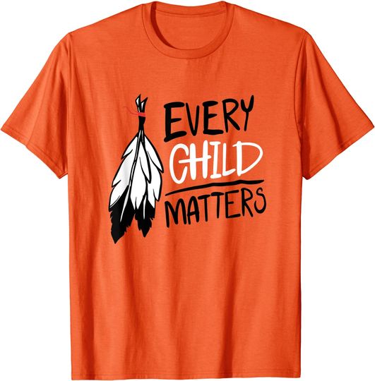 Discover T-shirt para Homem e Mulher Every Child Matters com Cor de Laranja