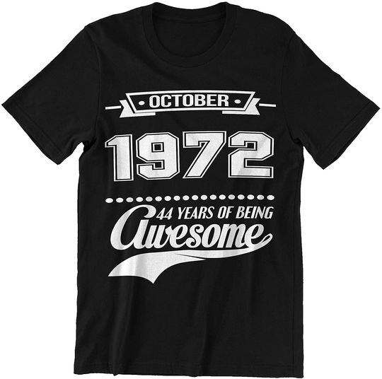 Discover October 1972 Years of Being Awesome Shirt