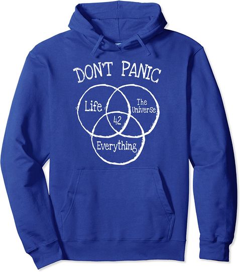 Discover Hoodie Unissexo Don't Panic 42 Resposta ao Universo da Vida e Tudo