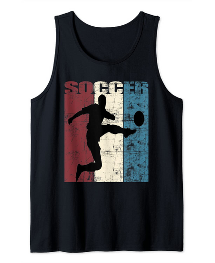 Soccer Gift Idea for Soccer Player Vintage Distressed Tank Top