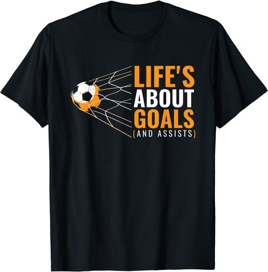 Soccer Shirt for Boys Life's About Goals Boys Soccer T Shirt