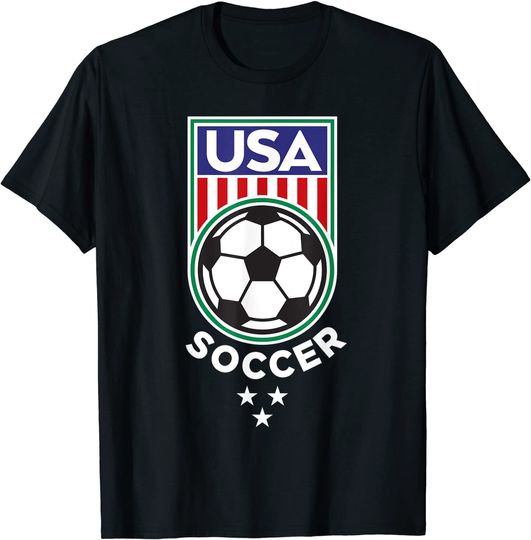 Discover USA Soccer Team Shirt Support the Team USA Flag Football T-Shirt