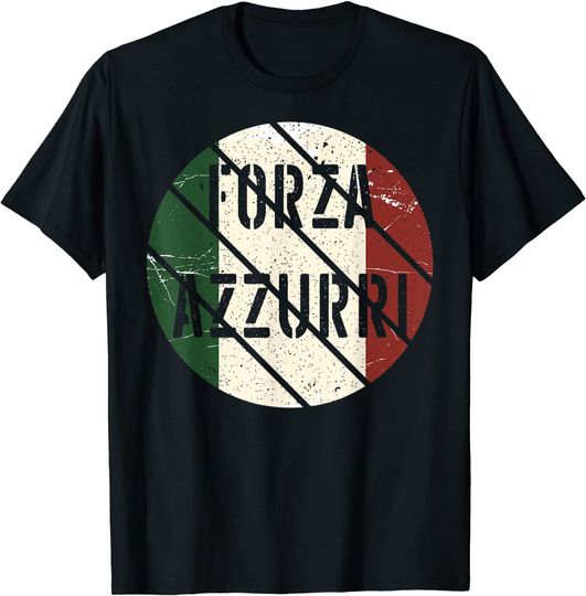 Discover Forza Azzurri Soccer 2021 Italy Jersey Italia Flag Football T-Shirt